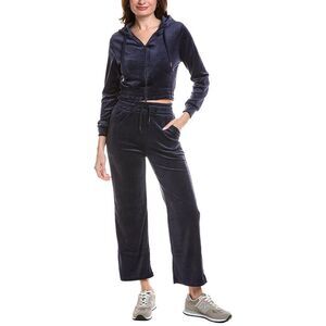 Marion Womens  2Pc Velour Set, Navy